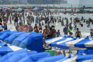 Tourists At Clearwater Beach In Florida
