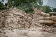 Platic Waste Beach Bali Indonesia