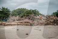 Platic Waste Beach Bali Indonesia