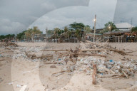 Platic Waste Beach Bali Indonesia