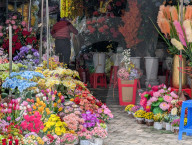 Store With Artificial Flowers Near The Market In The Vietnamese City Of Thanh Hoa