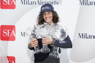 Federica Brignone Arrives At The Milano Malpensa Airport Of After Winning Three FIS Alpine Ski World Cup In Milan
