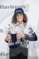 Federica Brignone Arrives At The Milano Malpensa Airport Of After Winning Three FIS Alpine Ski World Cup In Milan