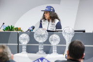 Federica Brignone Arrives At The Milano Malpensa Airport Of After Winning Three FIS Alpine Ski World Cup In Milan