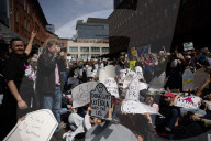 Activists Gather At NYC AIDS Memorial And March To Tesla Dealership For ‚ÄúTesla Takedown‚Äù Rally To Protest DOGE Cuts