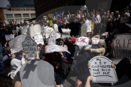 Activists Gather At NYC AIDS Memorial And March To Tesla Dealership For ‚ÄúTesla Takedown‚Äù Rally To Protest DOGE Cuts