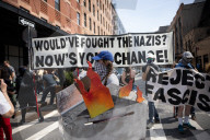 Activists Gather At NYC AIDS Memorial And March To Tesla Dealership For ‚ÄúTesla Takedown‚Äù Rally To Protest DOGE Cuts