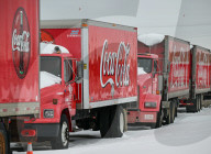 Coca-Cola Trucks In Edmonton Snow