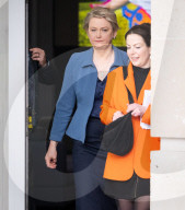 Guests depart for Sunday with Laura Kuenssberg at the BBC, Broadcasting House, London, UK. 