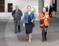 Guests depart for Sunday with Laura Kuenssberg at the BBC, Broadcasting House, London, UK. 