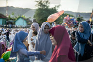 Indonesian Muslims Perform Eid Al-Fitr Prayer