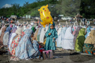 Indonesian Muslims Perform Eid Al-Fitr Prayer