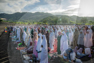 Indonesian Muslims Perform Eid Al-Fitr Prayer