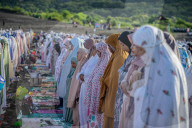 Indonesian Muslims Perform Eid Al-Fitr Prayer