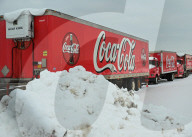 Coca-Cola Trucks In Edmonton Snow