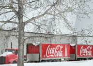 Coca-Cola Trucks In Edmonton Snow