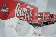 Coca-Cola Trucks In Edmonton Snow
