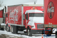 Coca-Cola Trucks In Edmonton Snow