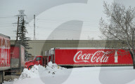 Coca-Cola Trucks In Edmonton Snow