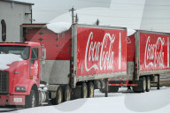 Coca-Cola Trucks In Edmonton Snow