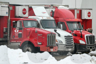 Coca-Cola Trucks In Edmonton Snow