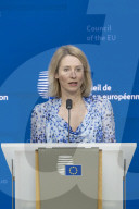 Press Briefing Of Kaja Kallas In Brussels