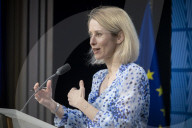 Press Briefing Of Kaja Kallas In Brussels