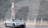 Advanced car suspension keeps acrobats on their toes
