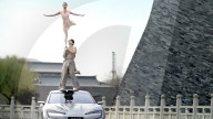 Advanced car suspension keeps acrobats on their toes