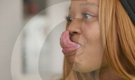 Guinness World Records holder for longest female tongue