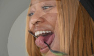 Guinness World Records holder for longest female tongue