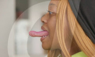 Guinness World Records holder for longest female tongue
