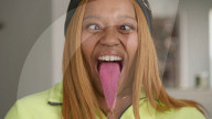 Guinness World Records holder for longest female tongue