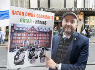 Stop The Hate, Our Fight and Iron Initiative & other pro Israel campaign groups join forces to protest outside Claridge’s Hotel in Mayfair, London, UK.