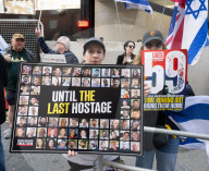 Stop The Hate, Our Fight and Iron Initiative & other pro Israel campaign groups join forces to protest outside Claridge’s Hotel in Mayfair, London, UK.