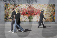Street View Of The Tile Mural By The Artist Mais Menos