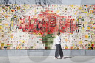 Street View Of The Tile Mural By The Artist Mais Menos