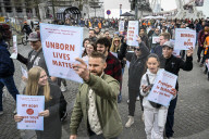 Brussels marchers call for support for pregnant women and protest abortion and euthanasia law reforms.