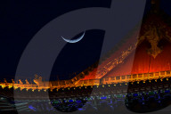 largest Waxing Crescent Moon in Qingzhou