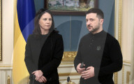 Joint briefing of Volodymyr Zelenskyy and Annalena Baerbock in Kyiv