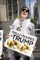 Demonstrators Protest Outside Of Fox Headquarters In Manhattan