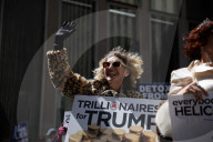 Demonstrators Protest Outside Of Fox Headquarters In Manhattan