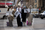Demonstrators Protest Outside Of Fox Headquarters In Manhattan