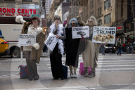 Demonstrators Protest Outside Of Fox Headquarters In Manhattan