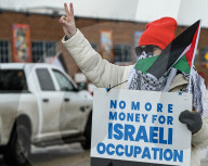 March For Palestine Protest In Edmonton