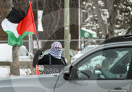 March For Palestine Protest In Edmonton