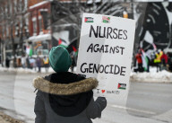 March For Palestine Protest In Edmonton