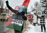 March For Palestine Protest In Edmonton