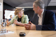 Secretary of State Peter Kyle and Bridget Phillipson visit the Faculty AI Hackathon