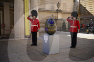 Queen Camilla with the Green Man Humpty Dumpty Egg in London, UK.